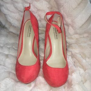 Orange Shoe Dazzle Wedges